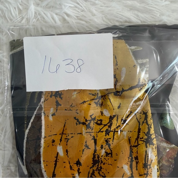 Chicos Womens 100% Silk Single Snap Open Front Jacket Size XL Safari Artsy - Picture 8 of 8